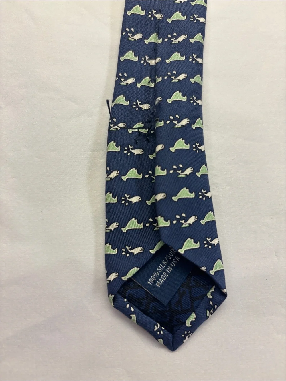 Vineyard Vines Boys 25th Anniversary Martha’s Vineyard Whale Silk Tie